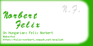 norbert felix business card